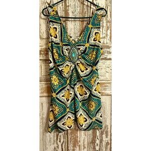 Purple Rain Boho Smocked Embellished Flowy Top - Size 2X - Chest 42 inches